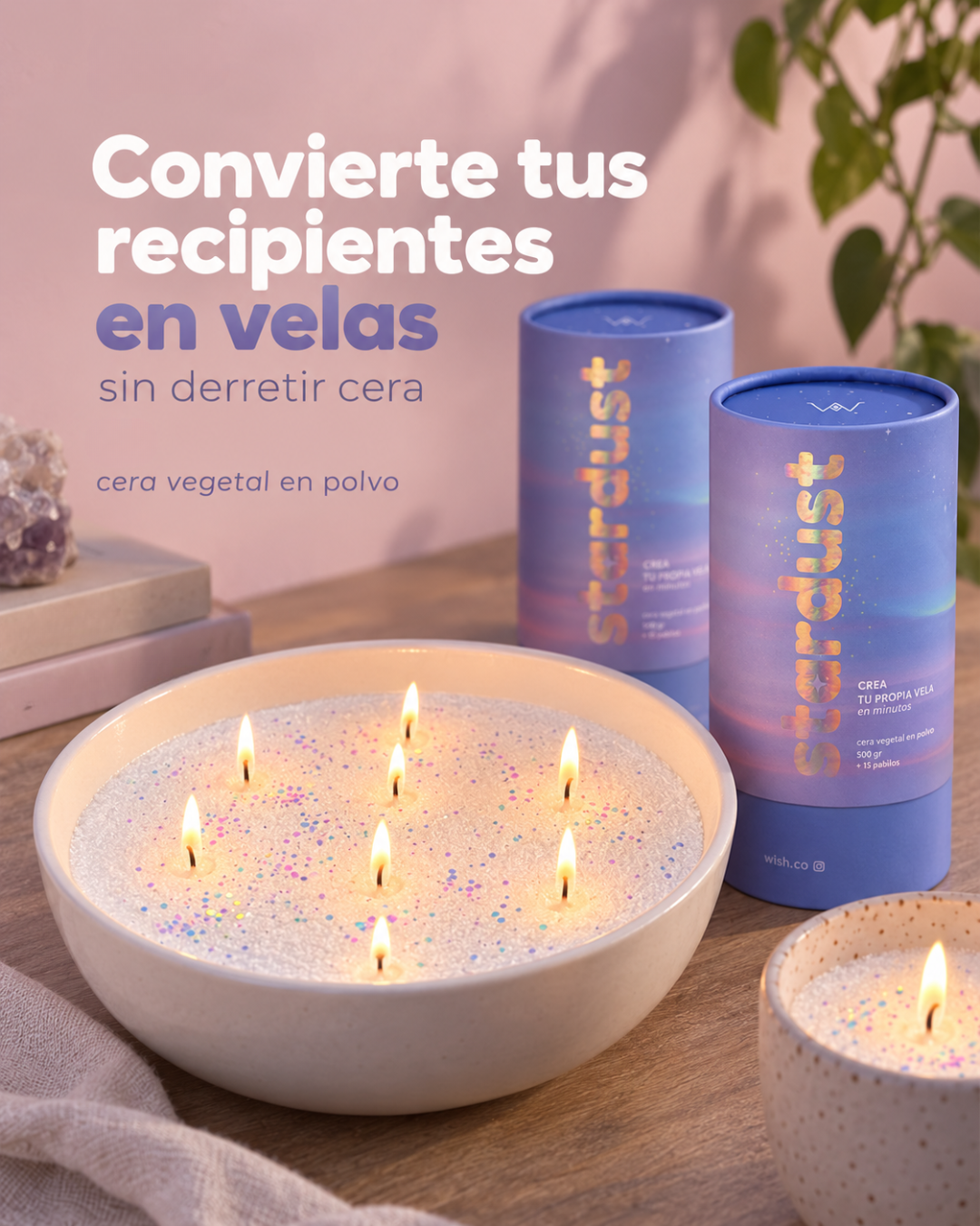 Kit Vela Stardust ¡Crea tu propia vela en segundos sin necesidad de derretir la cera!