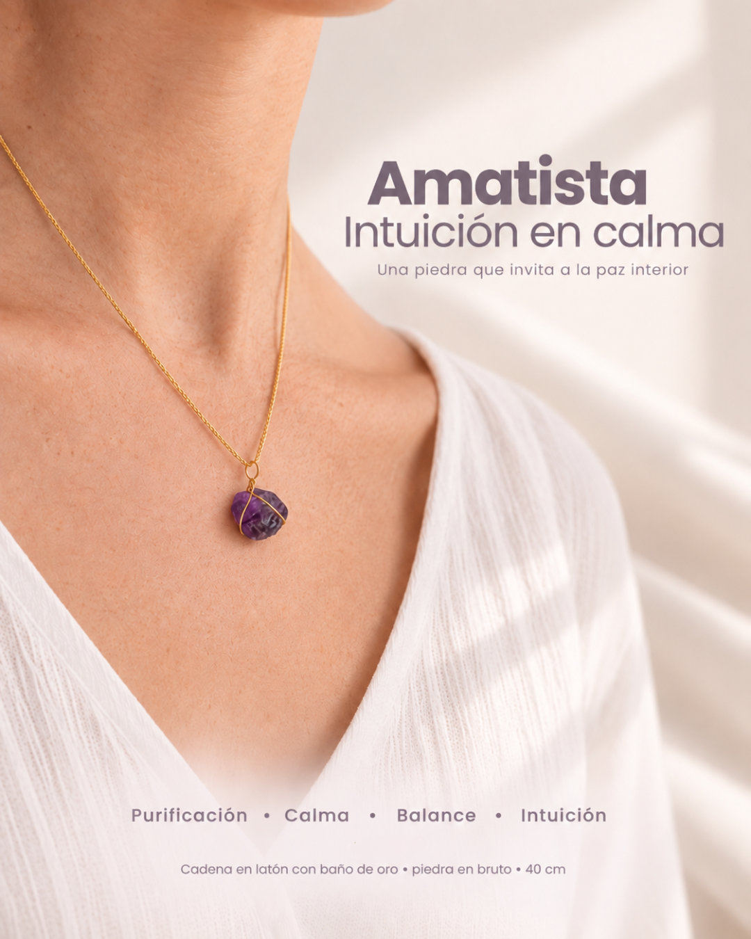 Collar Wish cadena oro | para cada intención