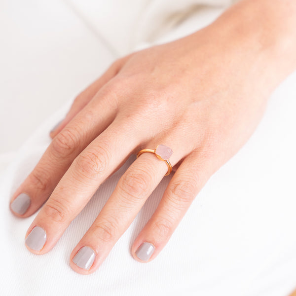 Anillo Wish EF Cuarzo Rosado