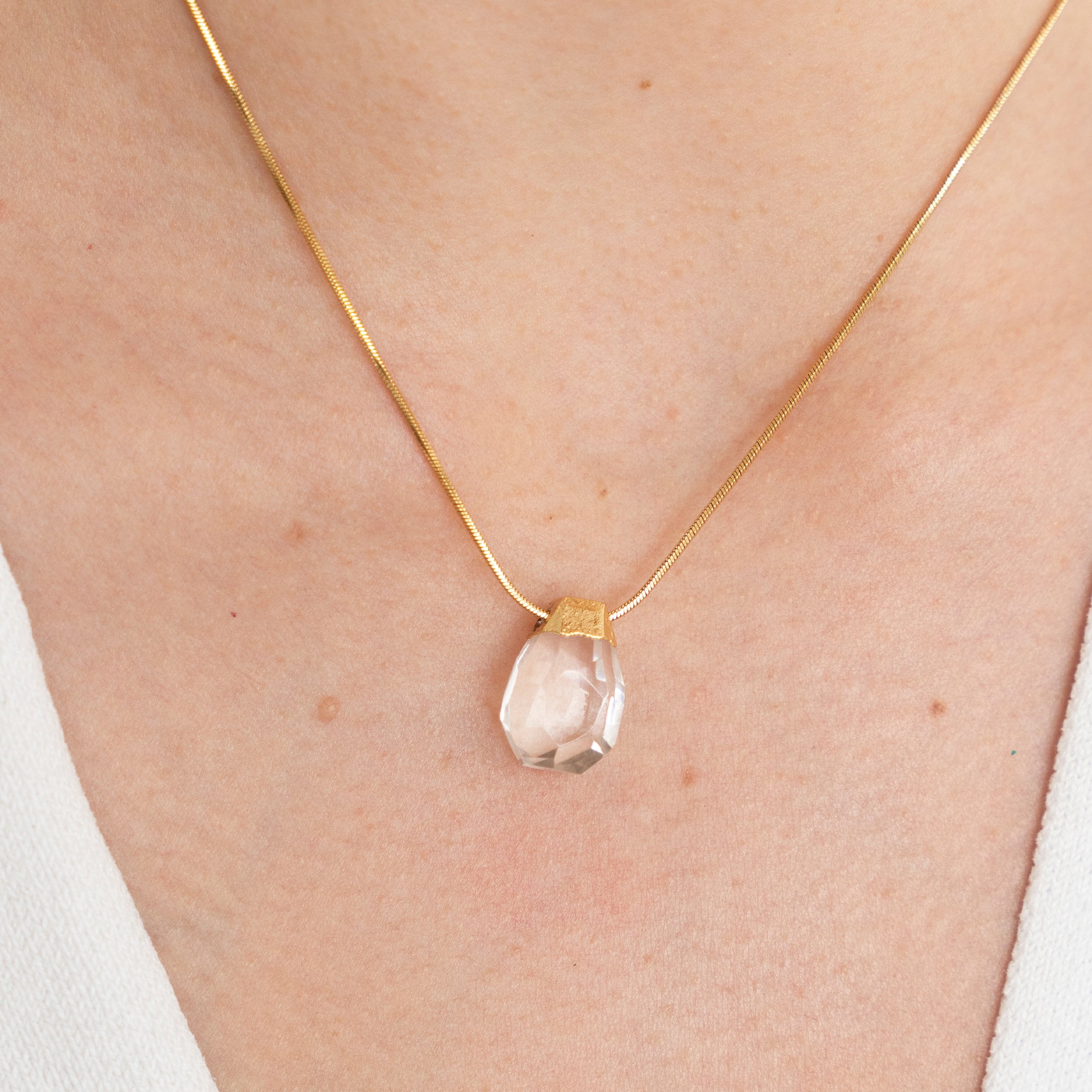 Collar Wish Cristal de Cuarzo Drop