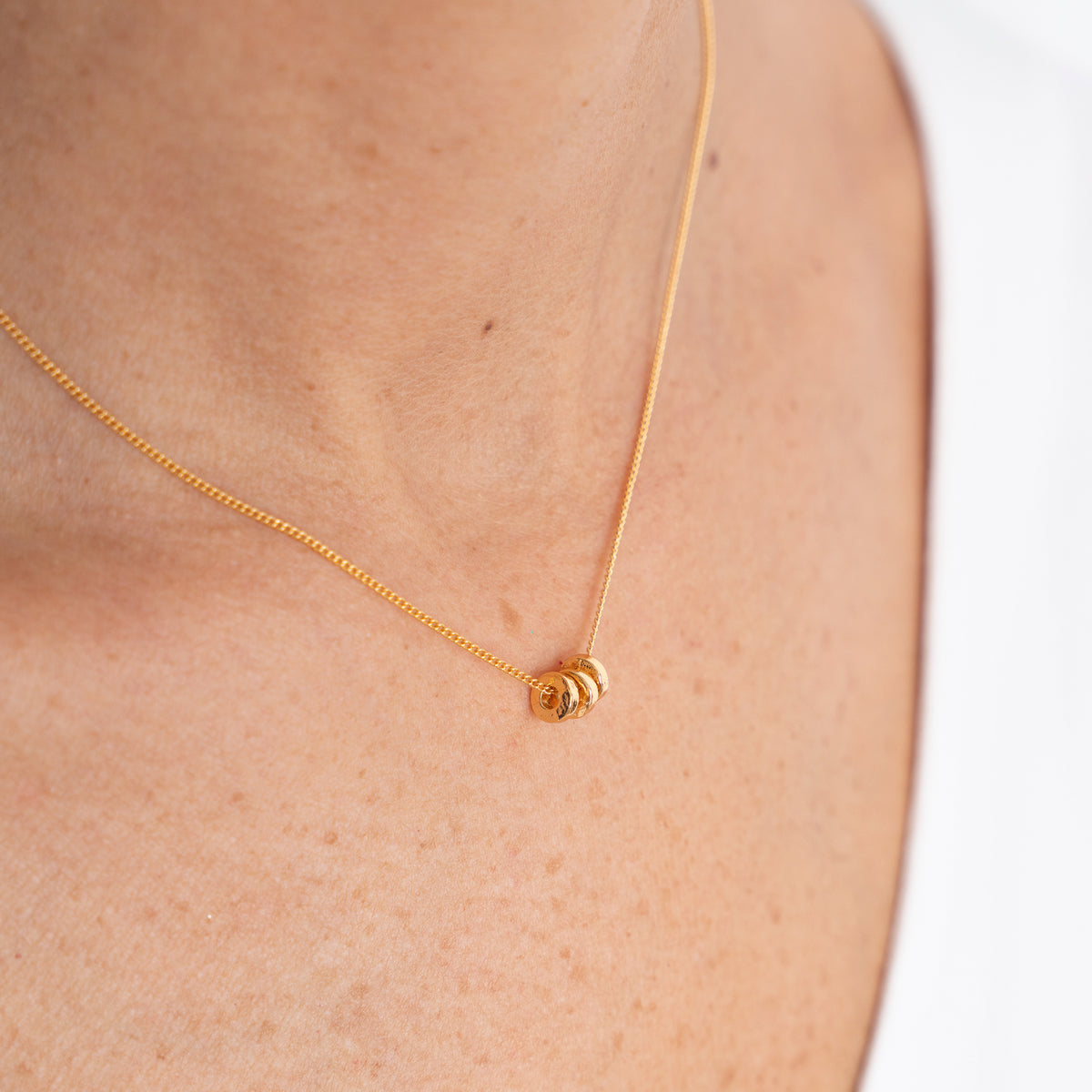 Collar Wish Cadena Oro 3 Argollas