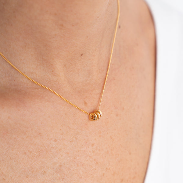 Collar Wish Cadena Oro 3 Argollas