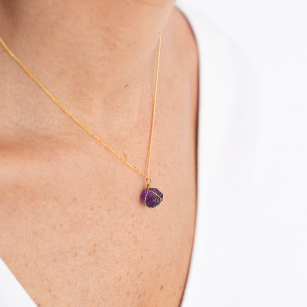 Collar Wish Cadena Oro Amatista