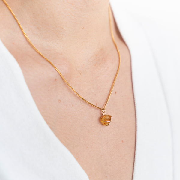 Collar Wish cadena Oro Ámbar