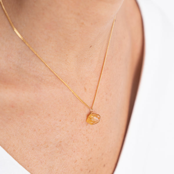 Collar Wish Cadena Oro Citrino