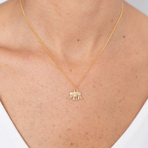 Collar Wish Cadena Oro Elefante