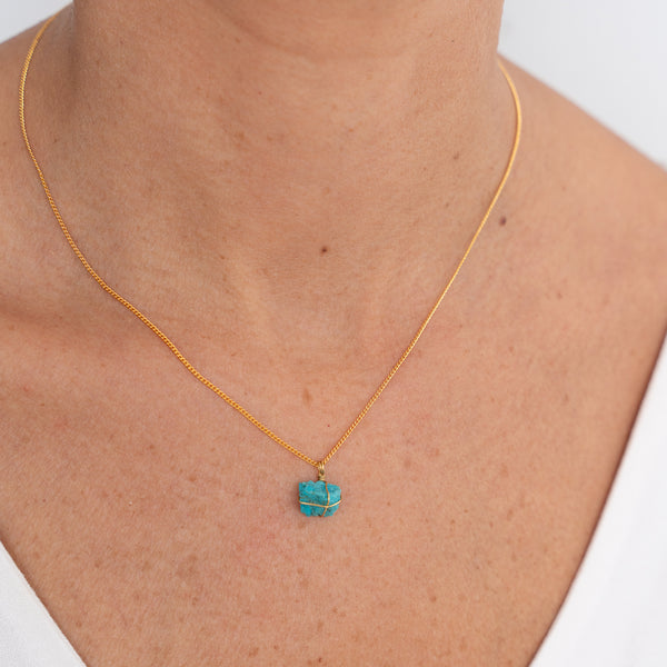 Collar Wish Cadena Oro Turquesa
