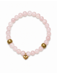 Pulsera Beads Cuarzo Rosado