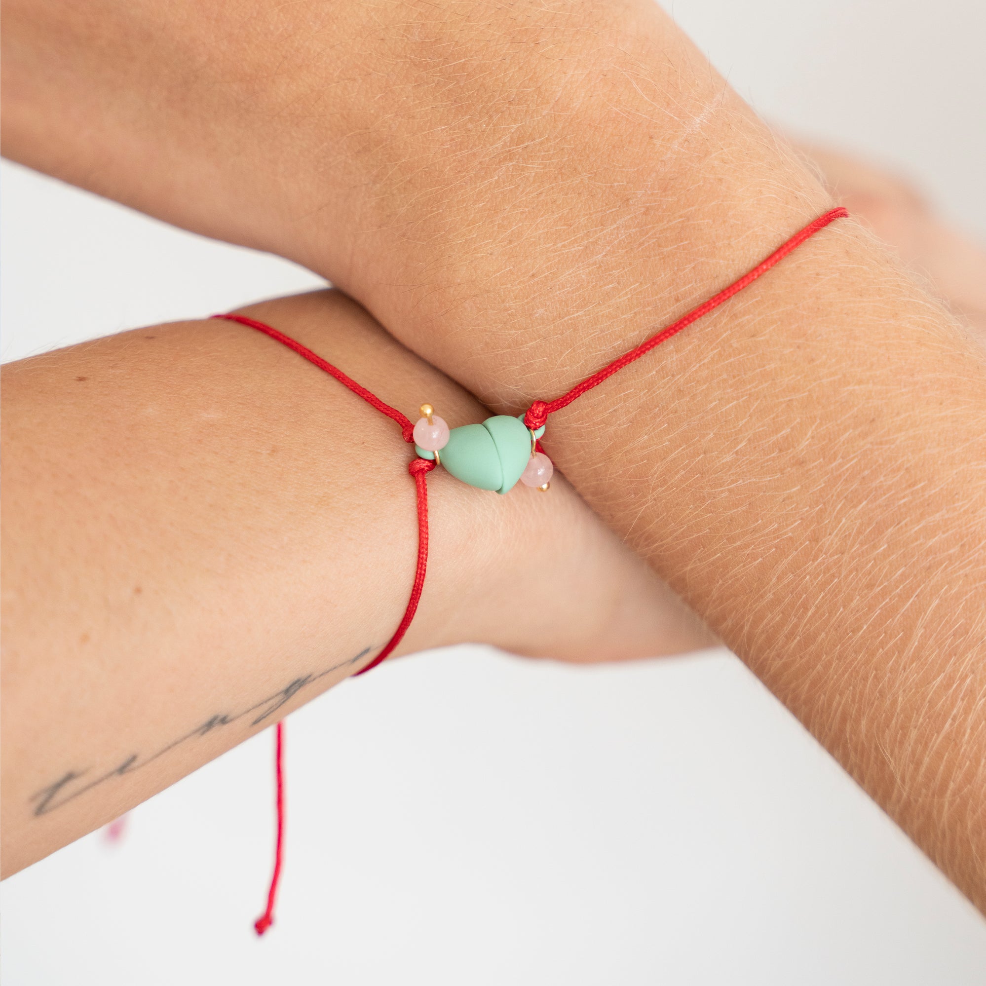 Set Pulseras Conexión Magnética Verde Menta