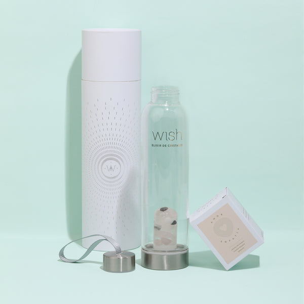 Termo Con Cristales  Wish -  Amor y Compasión