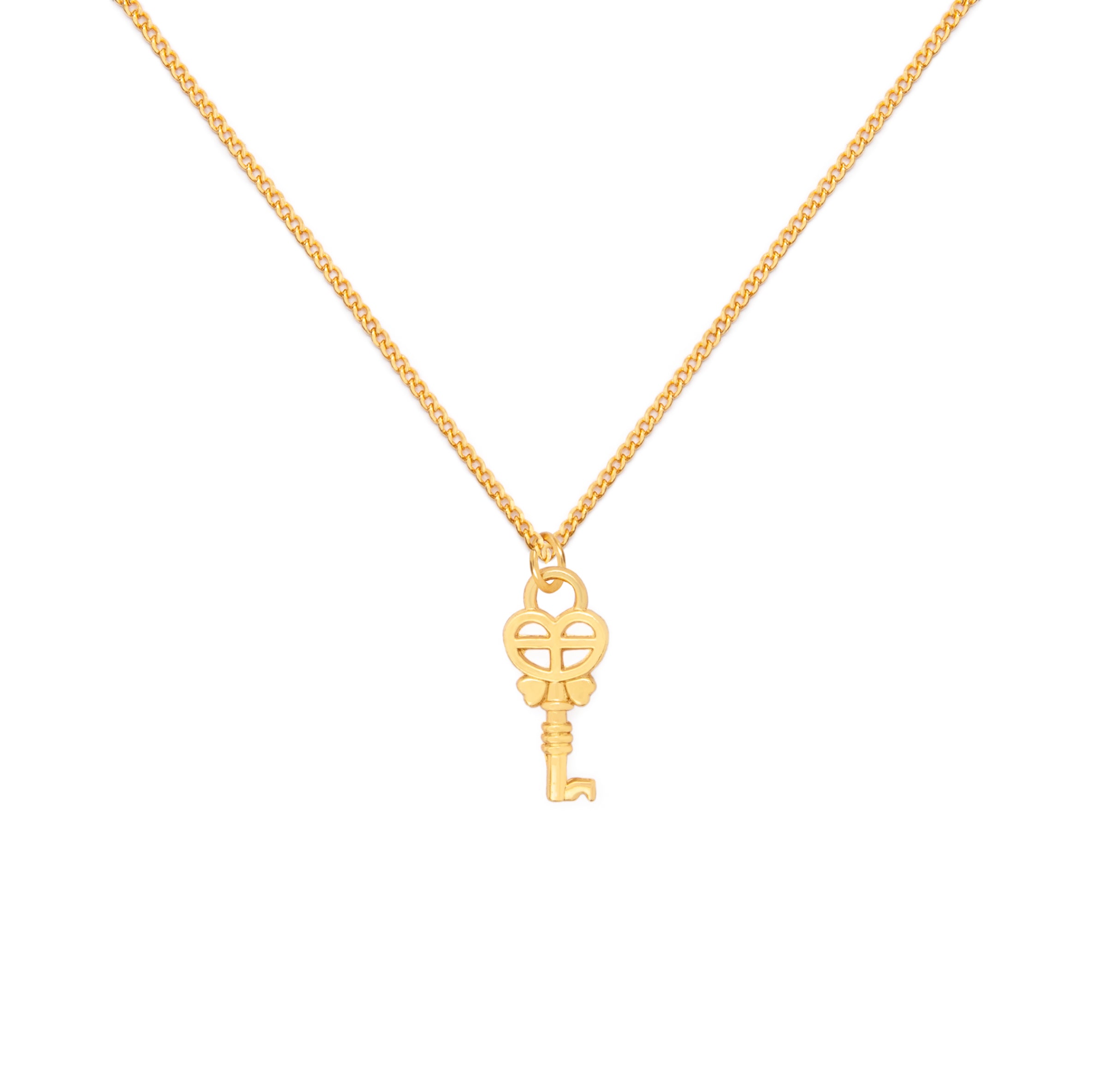 Collar Cadena Oro Llave