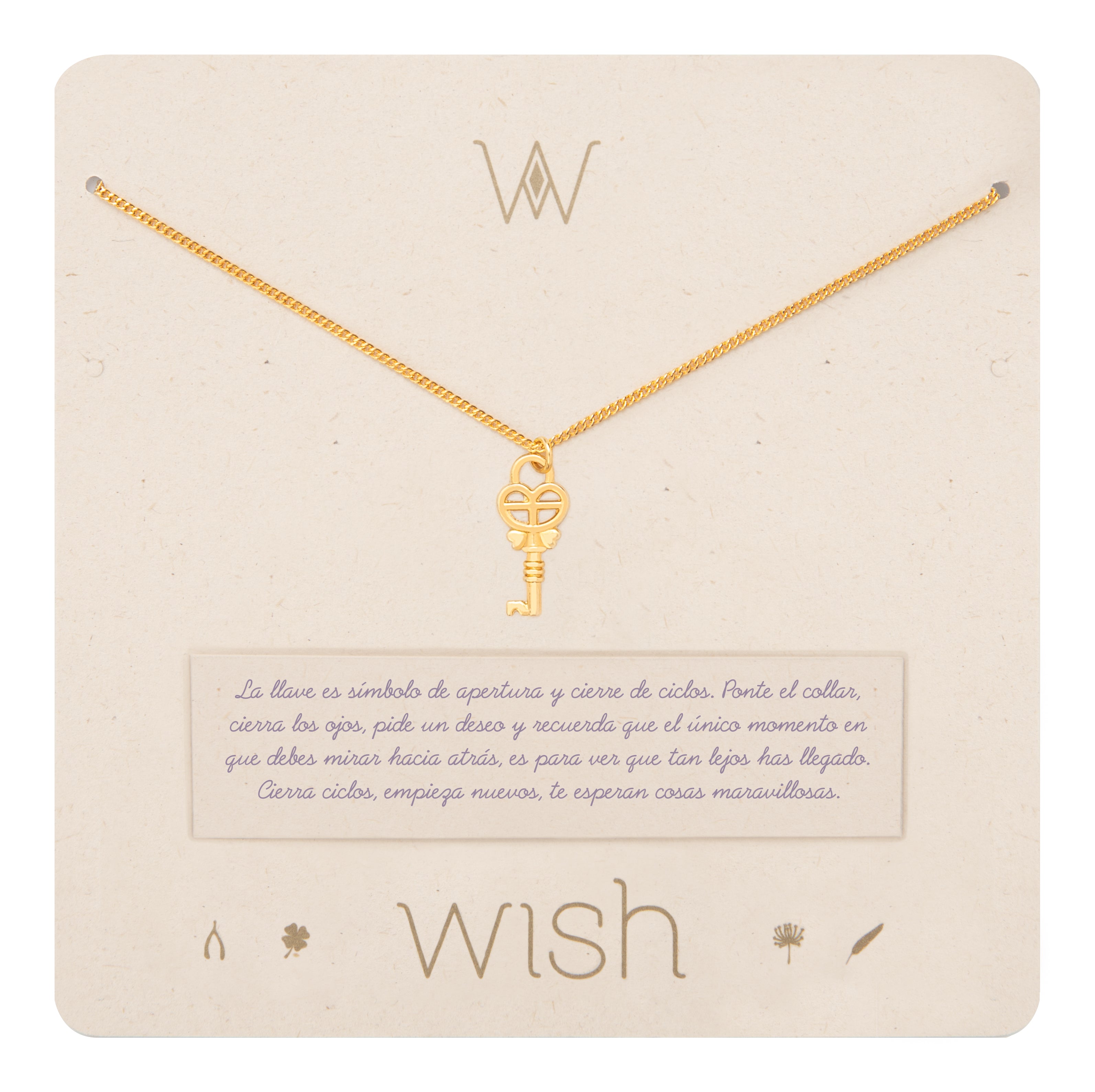 Collar Cadena Oro Llave