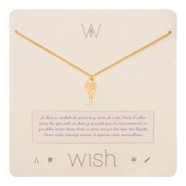 Collar Cadena Oro Llave