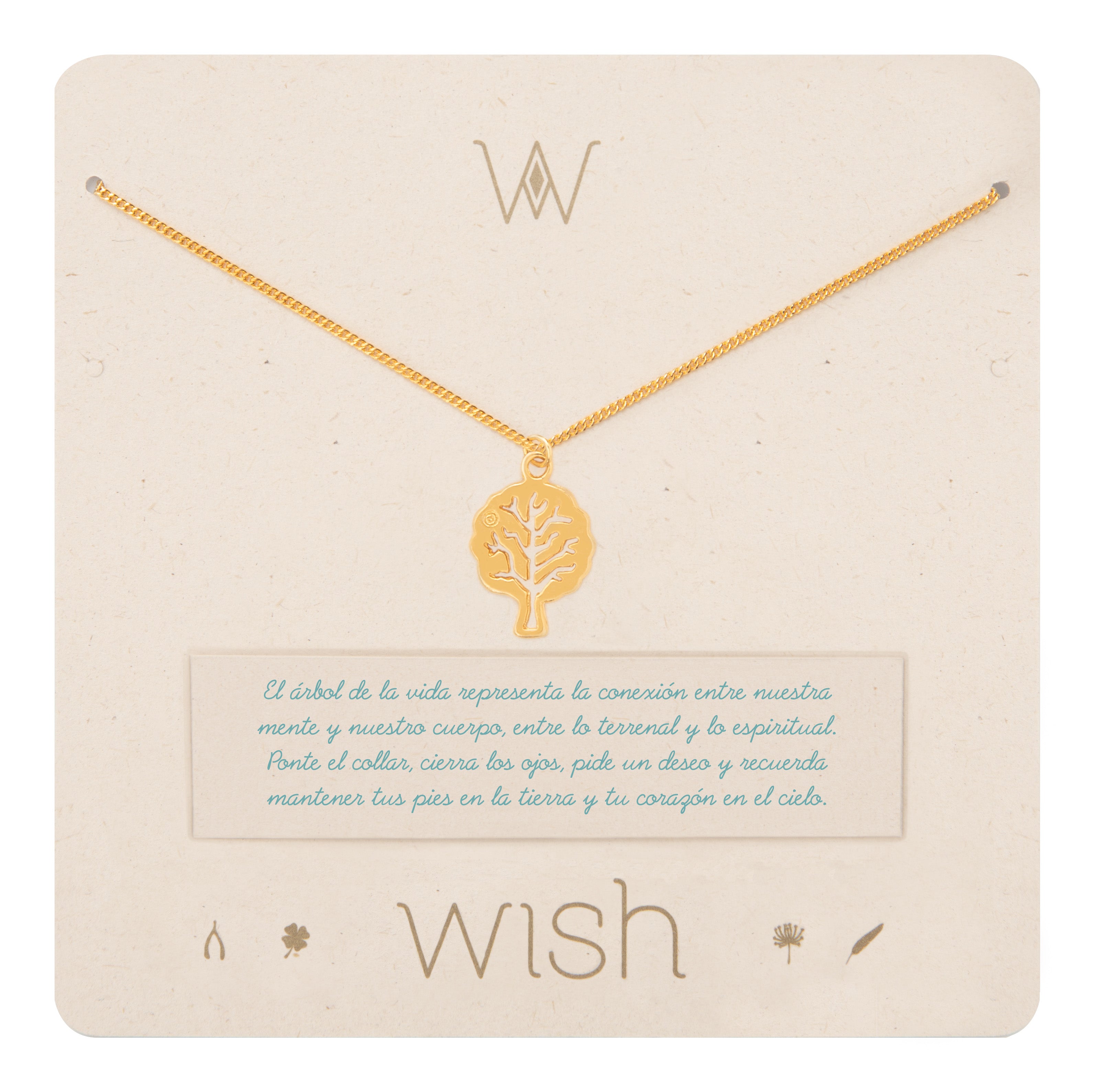 Collar cadena oro Árbol de la Vida