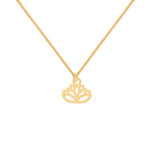 Collar cadena oro Flor de loto - makeawishco