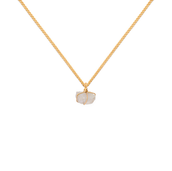 Collar cadena Oro Piedra Lunar - makeawishco